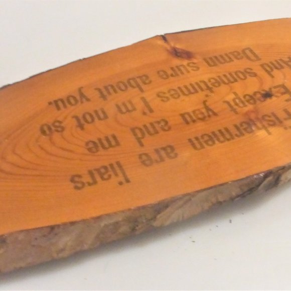 2x Solid Wood Plaque RETIRED & FISHERMEN No Boss No Mola No Job Liars Handmade - Picture 10 of 11